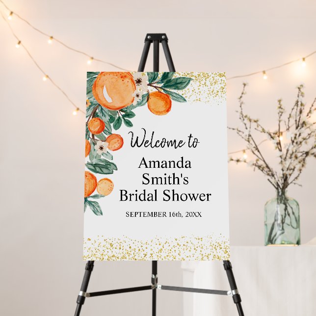 Orange main squeeze Bridal Shower Foam Board (In Situ (Stand))