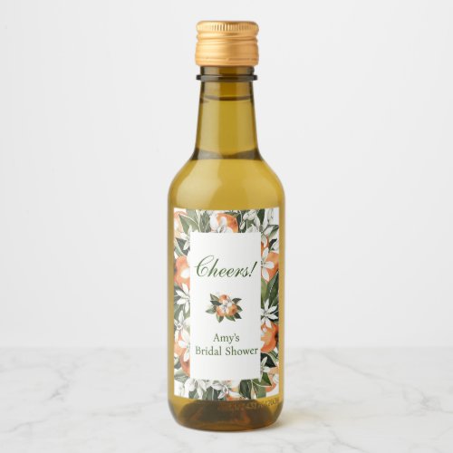 Orange Main Squeeze Mini Wine Bottle Label