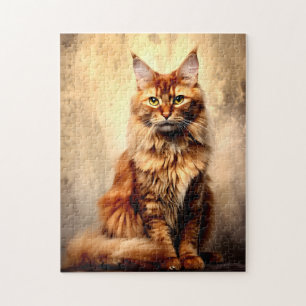 Orange Maine Coon Jigsaw Puzzle