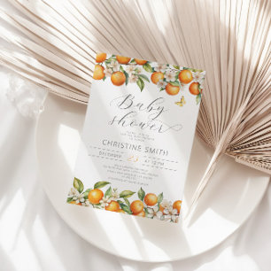 Orange Mama's Main Squeeze Baby Shower Invitation