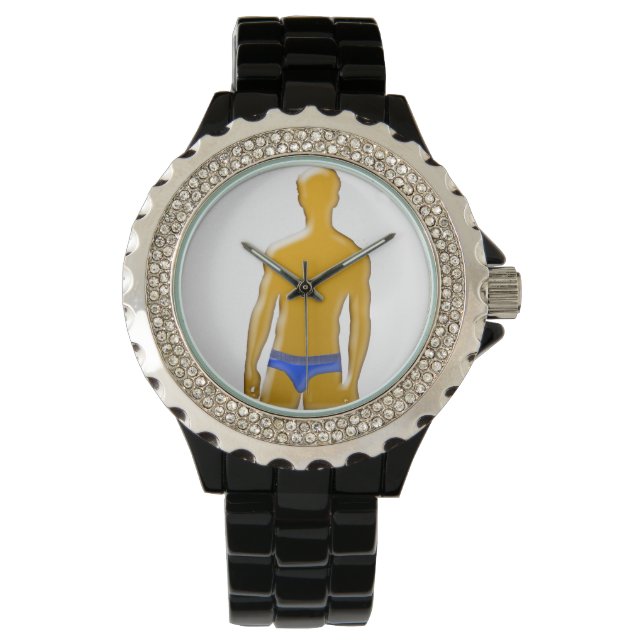 Orange Man Blue Underwear Watch (Front)