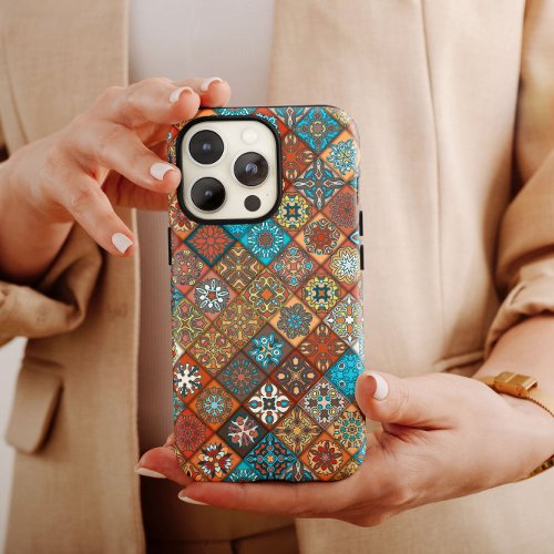 Orange Mandala Ethnic  iPhone 14 Case_Mate Case_Mate iPhone 14 Case