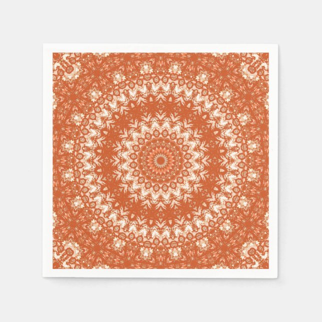 Orange mandala. napkins (Front)
