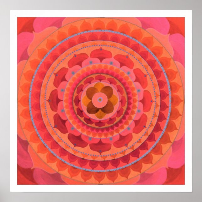 Orange Mandala Poster (Front)