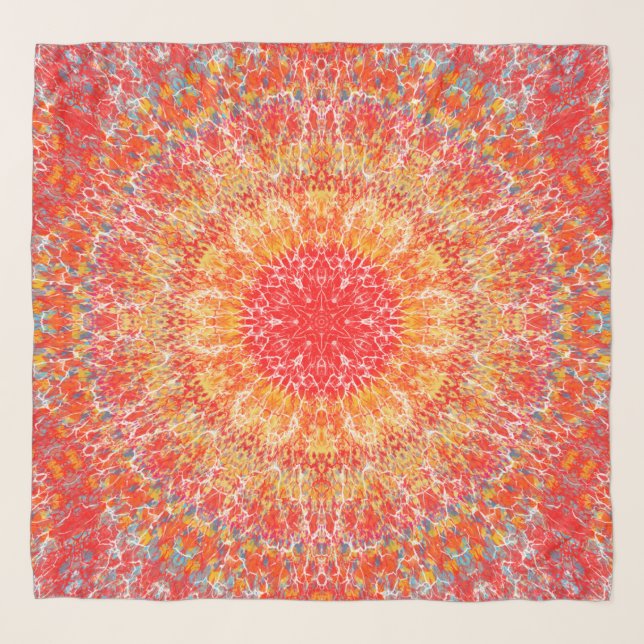 Orange Mandala Scarf (Front)