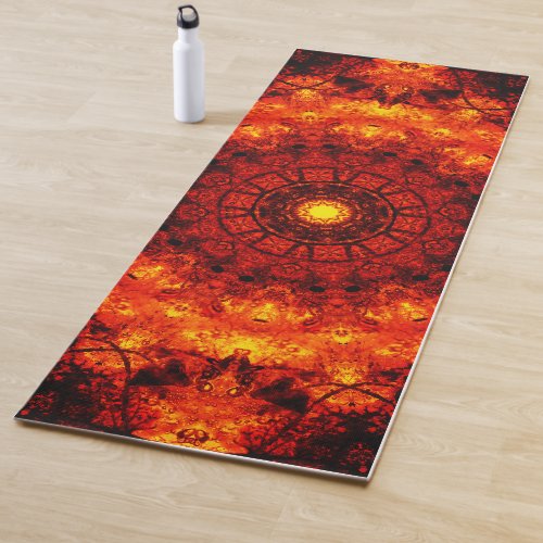 Orange Mandala Yoga Mat