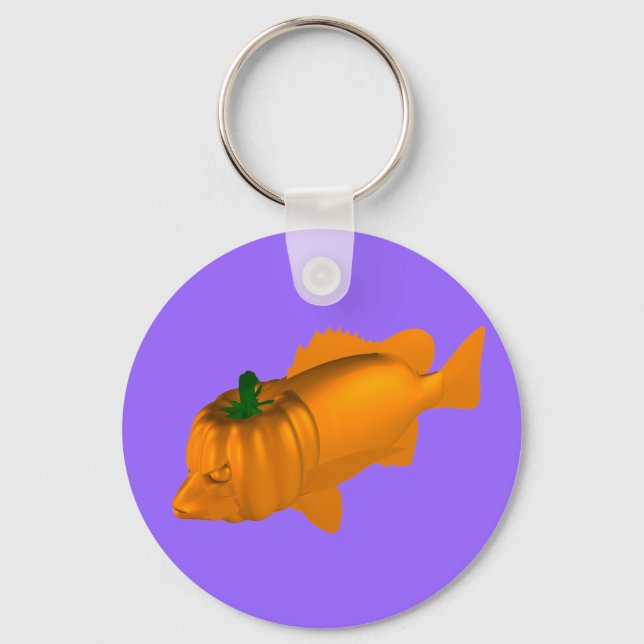 Orange Mangrove Jack Keychain (Front)