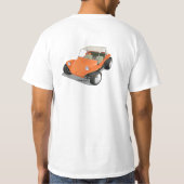 Orange Manx Only on white back and front T-Shirt (Back)