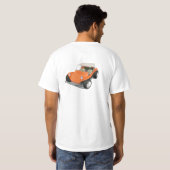 Orange Manx Only on white back and front T-Shirt (Back Full)