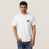 Orange Manx Only on white back and front T-Shirt (Front Full)