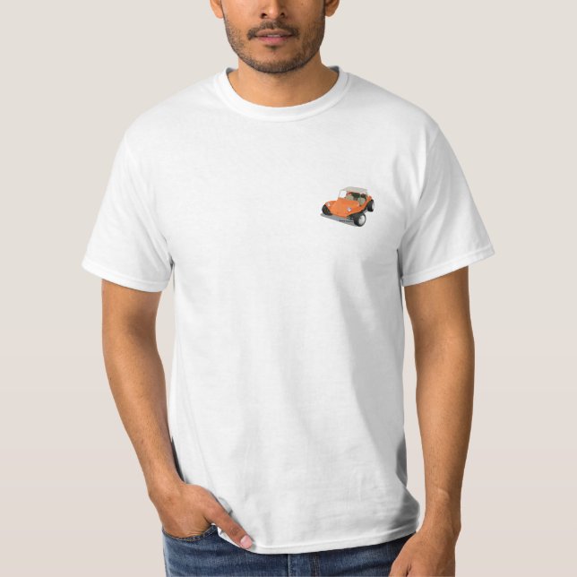 Orange Manx Only on white back and front T-Shirt (Front)