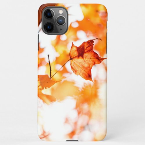 Orange Maple Leaf Classic Autumn  Fall iPhone 11Pro Max Case