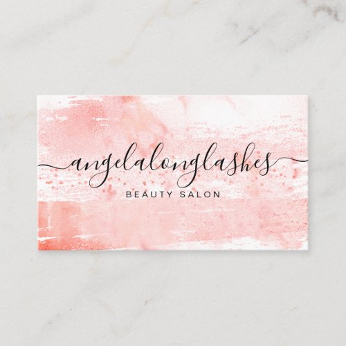 Orange Marble Boutique Brand Business Card