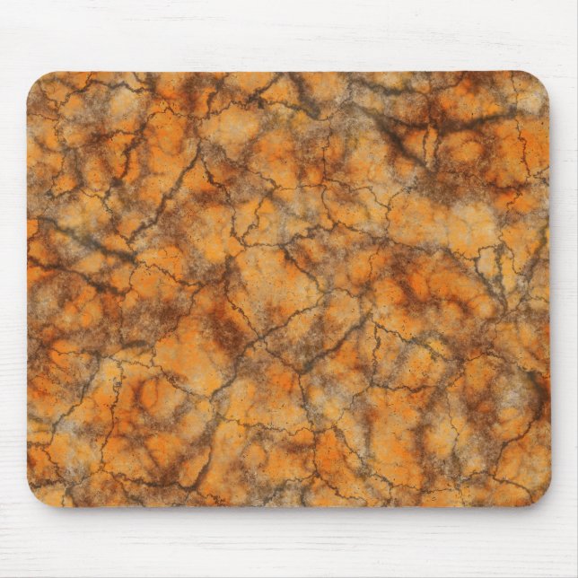 Orange marble mouse pad (Front)