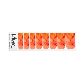 Orange Marble Nail Decals