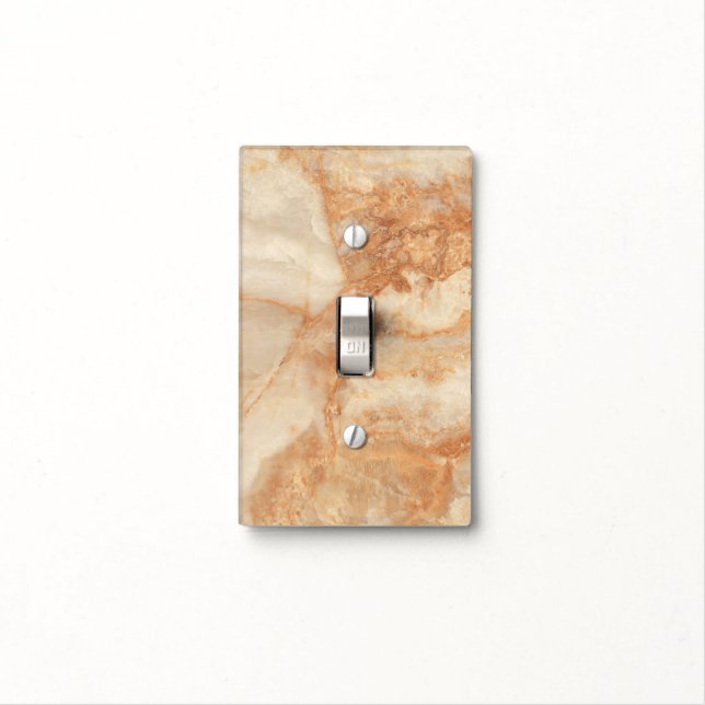 Orange Marbled  light switch cover (In Situ)