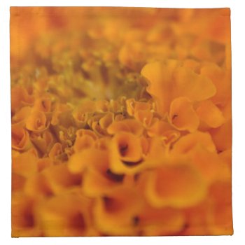 Orange Marigold Flower Cloth Napkin by terrymcclaryart at Zazzle
