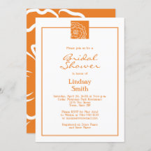 Orange Marigold Flower Floral Bridal Shower