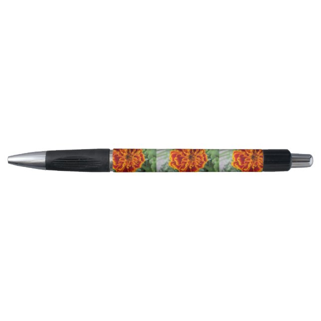 Orange Marigold Flower Pen (Front)