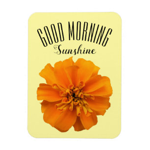 Orange Marigold Good Morning Sunshine Magnet