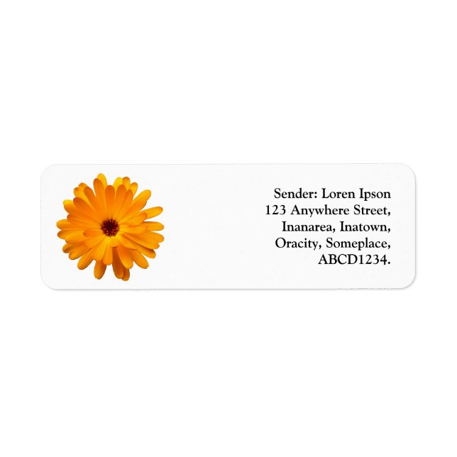 Orange Marigold Label (Front)