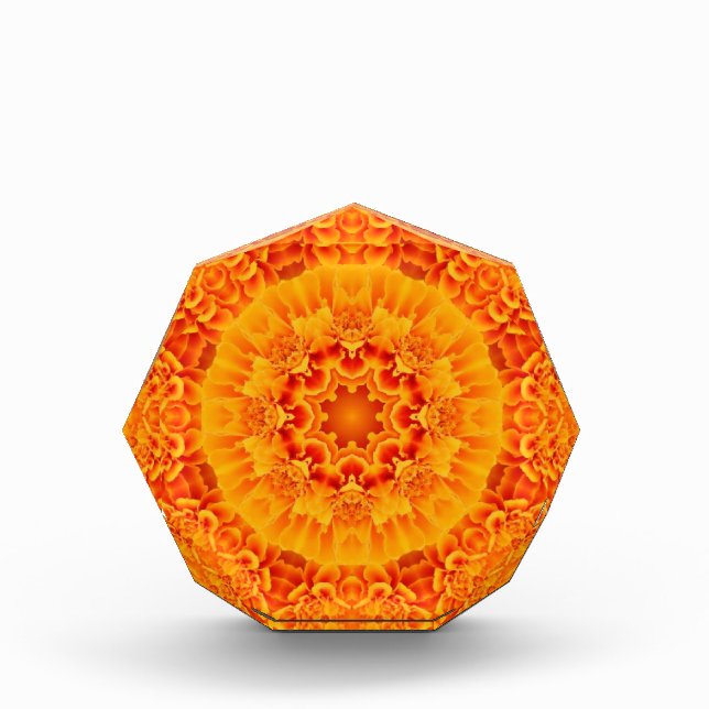 Orange Marigold Mandala Award (Front)