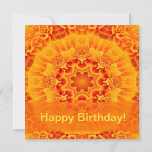 Orange Marigold Mandala Note Card