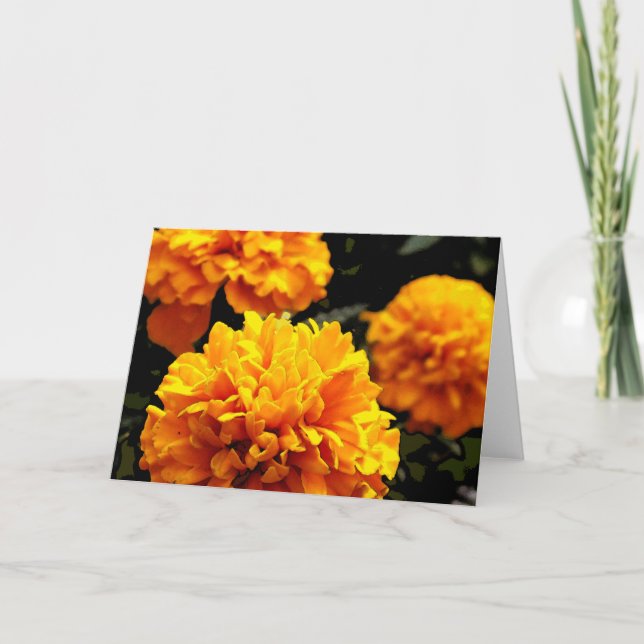 "Orange Marigolds" Card (Front)