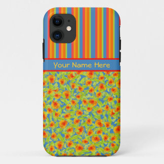 Orange Marigolds, Stripes iPhone 5/5s Case