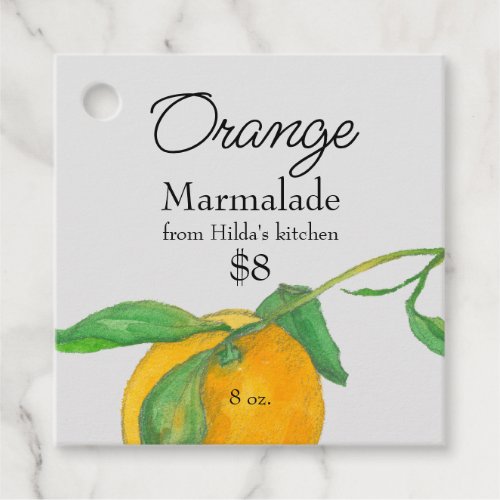 Orange Marmalade Canning Jar Hang Tag