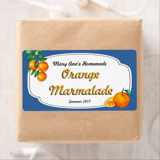 Orange Marmalade Canning Labels Zazzle