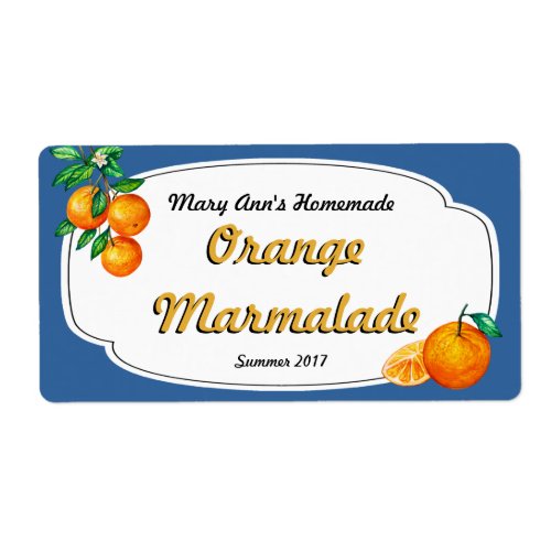 Orange Marmalade Canning Labels
