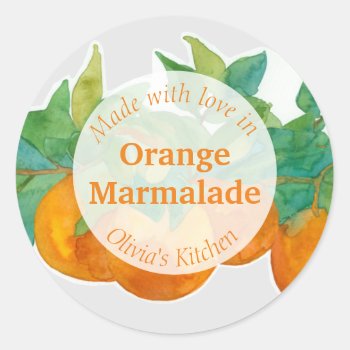 Orange Marmalade Citrus Fruit Jam Jar Food Labels by CountryGarden at Zazzle