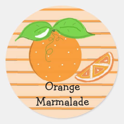 Orange Marmalade Classic Round Sticker