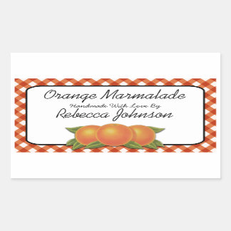 Orange Marmalade Custom Text Jar Label