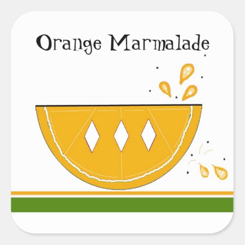 Orange Marmalade Jam Stickers