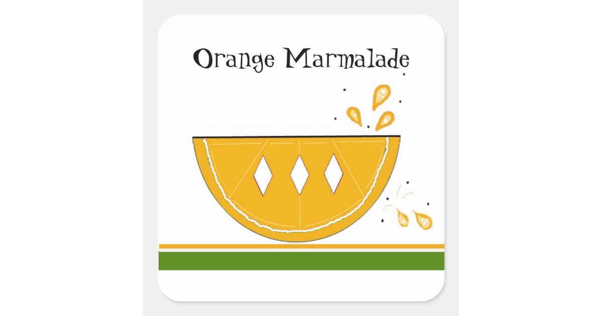 Orange Marmalade Jam Stickers Zazzle