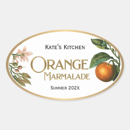 Orange Marmalade Jelly Label Vintage