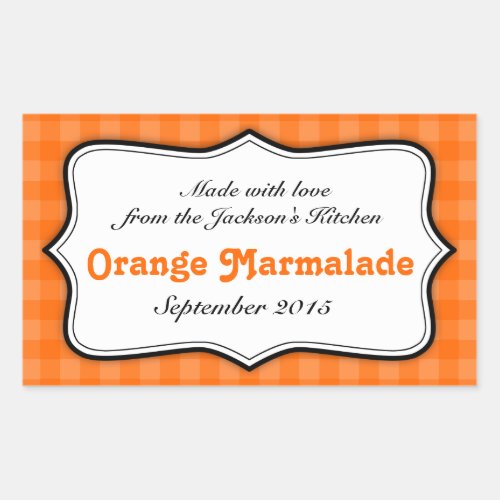 Orange Marmalade preserve jam food label sticker
