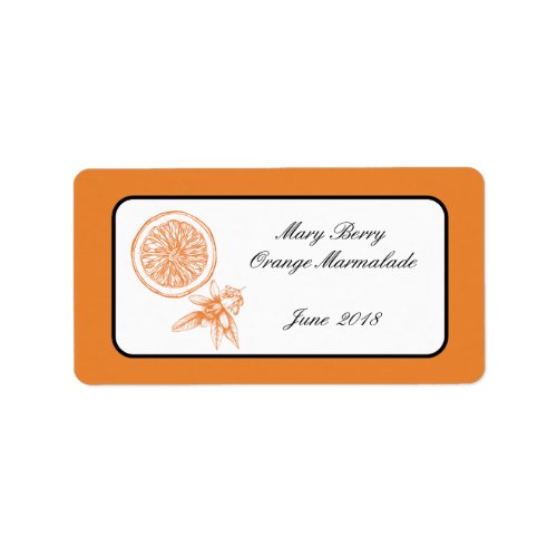Orange Marmalde Jar label personalised