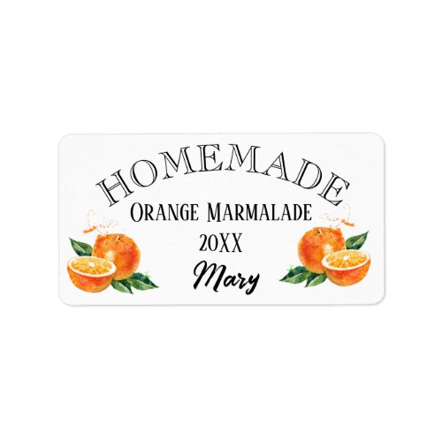 Orange Marmalde Jar label personalised