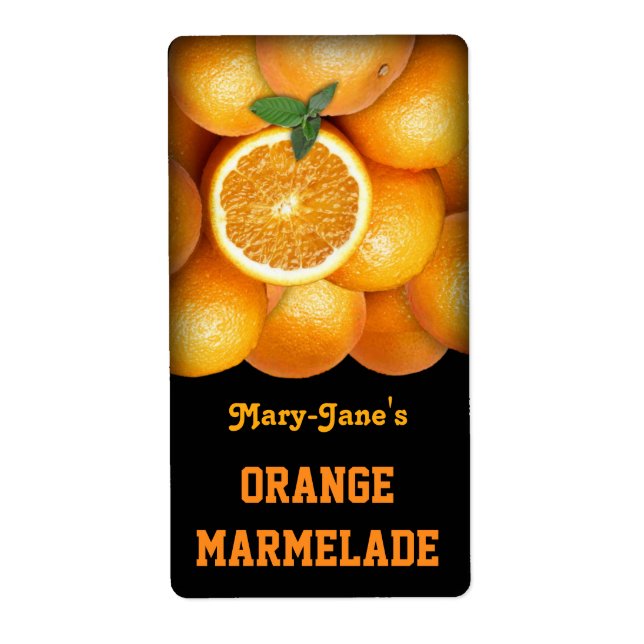 Orange Marmelade (customizable) Label (Front)