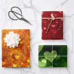 Orange Maroon Green Love Heart Shape Wrapping Paper Sheets Orange Maroon Green Love Heart Shape Wrapping Paper Sheets