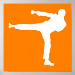 Orange Martial Arts Poster