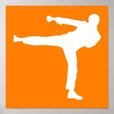 Orange Martial Arts Poster