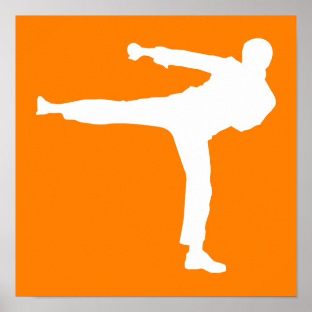 Orange Martial Arts Poster (Front)