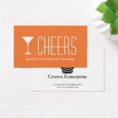 Orange martini corporate logo event drink ticket (Desk)