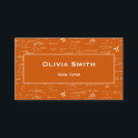 Orange Math Tutor Teacher Formula Business Card<br><div class="desc">Simple orange math tutor business card. Illustrated and designed by Patricia Alvarez</div>