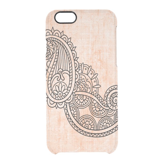 Orange Mehndi Motif Uncommon iPhone 6 Case (Back)