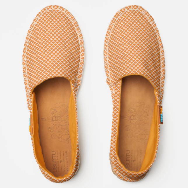 Orange Mermaid Scales Espadrilles (Front)